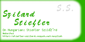 szilard stiefler business card